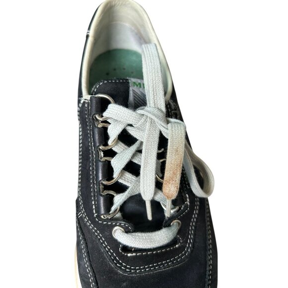 Memphisto Women's Sneaker Black Leather Suede Feel Size 7.5 Walking Shoe - Picture 9 of 16